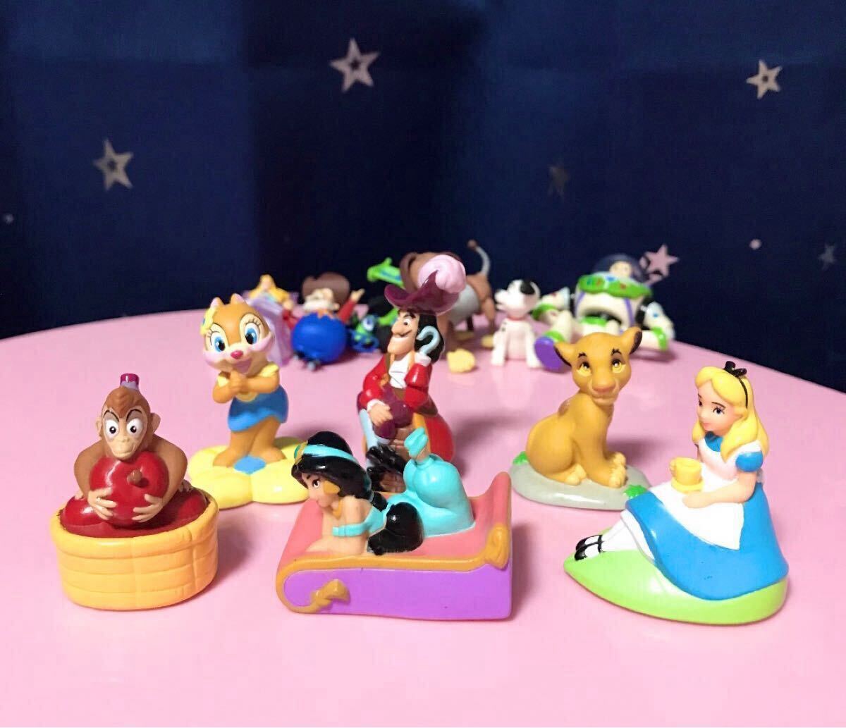 ディズニー キャラパーティー ソフビ フィギュア 指人形 アブー アリス クラリス ジャスミン シンバ フック船長拍卖