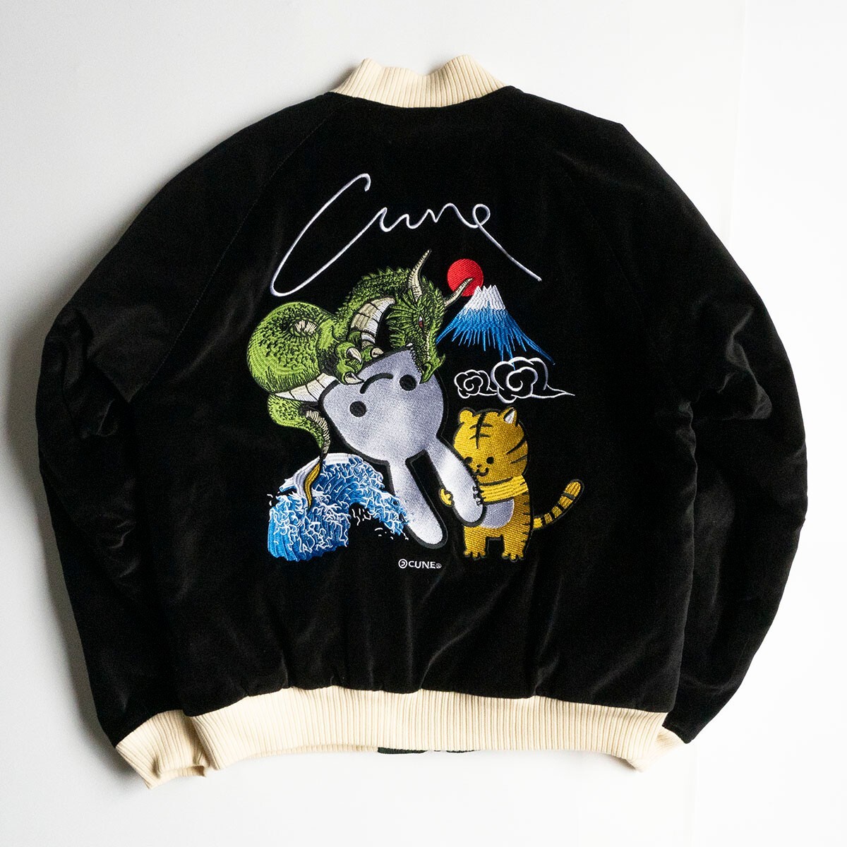 【極美品】CUNE【ベロアのリバーシブルスカジャン 】2 ジャケット キューン 25060307拍卖