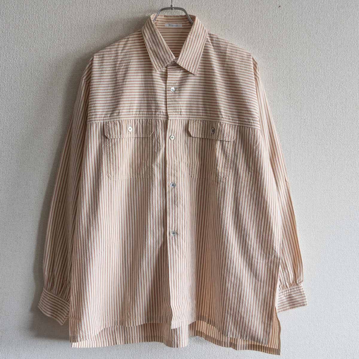 【雰囲気抜群】Y's for men【オーバーサイズ ストライプ シャツ 】 YOHJI YAMAMOTO ヨウジヤマモト ワイズフォーメン 25060749拍卖