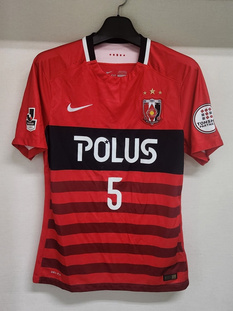 16 浦和レッズ URAWA Red Diamonds(H)#20 槙野智章 MAKINO 選手用半袖 Jリーグ仕様 sz XL拍卖