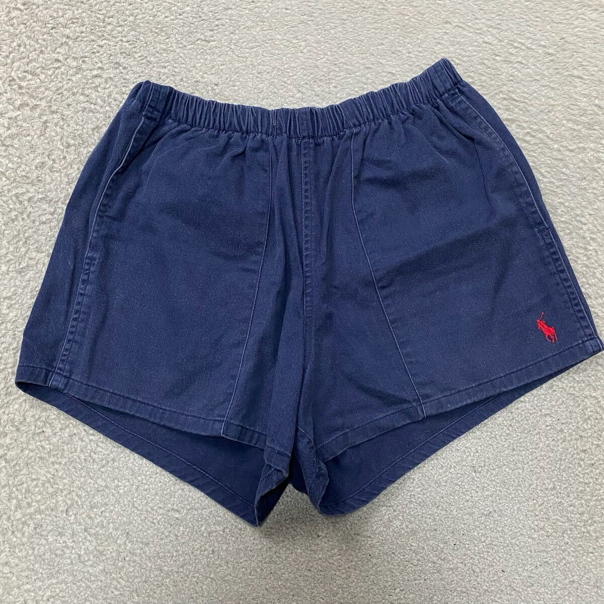 polo ralph lauren ポロラルフローレン ショートパンツ ネイビー ウエストゴム ウエスト調節可能 コットン レディース 拍卖