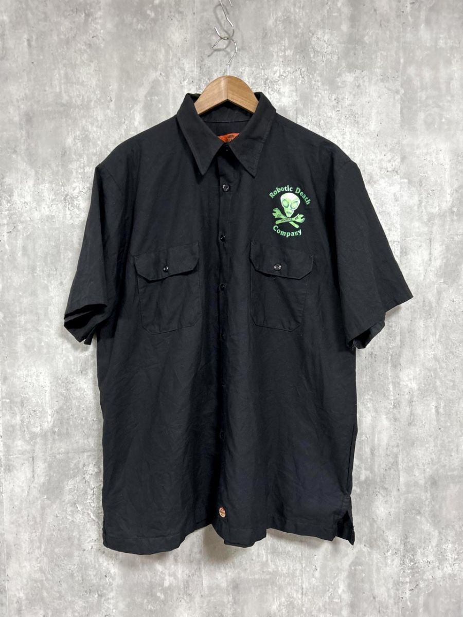 古着 宇宙人 インベーダー red kap ワーク シャツ sizeXL/黒 ■◆ メンズ拍卖
