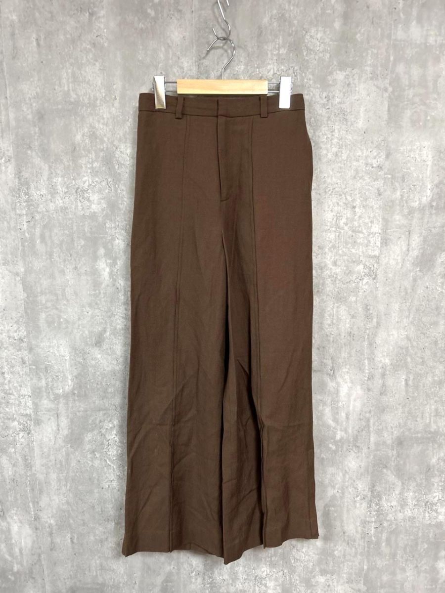 FRAY I.D フレイアイディー 羊毛 ワイド パンツ sizeS/茶 ◆■ レディース拍卖