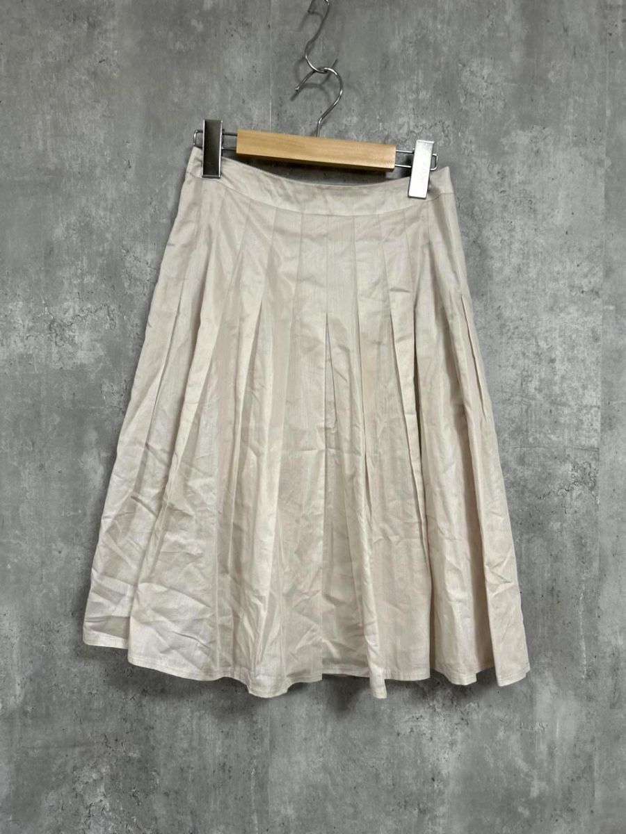 INED イネド プリーツ スカート size7/ライトベージュ ■◆ レディース拍卖