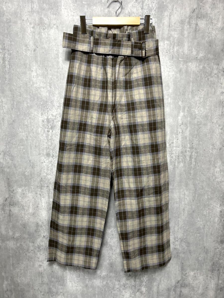 美品 flower フラワー ワイド パンツ sizeF/茶 ■■ レディース拍卖