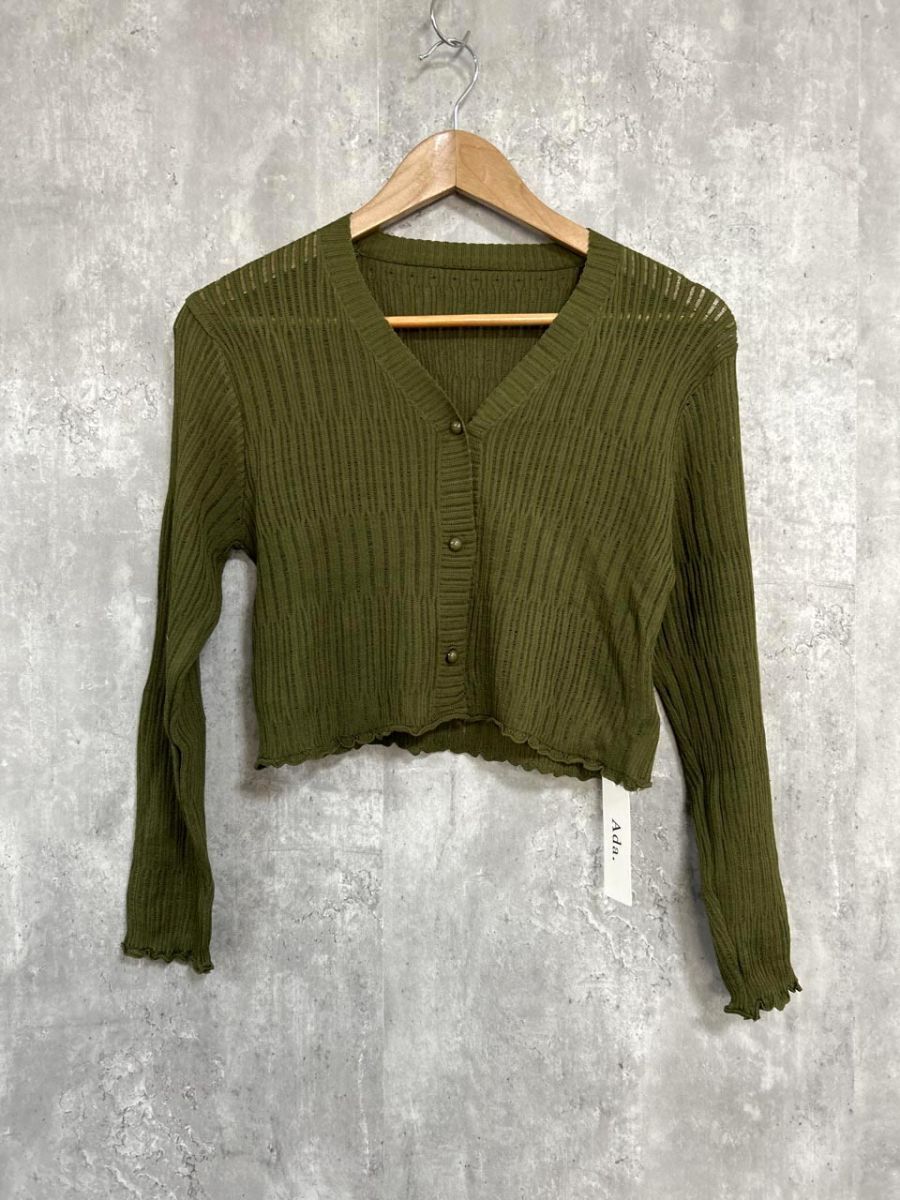 美品 Ada. エイダ カーディガン カーキ ■◇ レディース拍卖