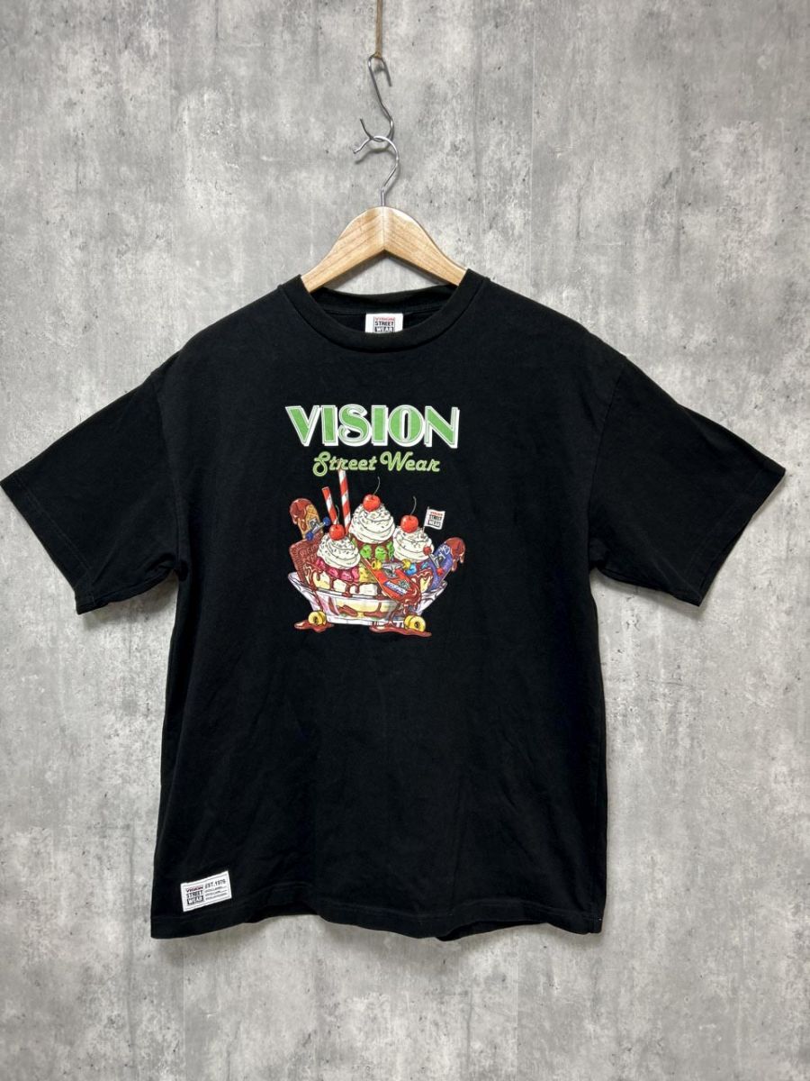 VISION STREET WEAR ヴィジョンストリートウェア Tシャツ sizeM/黒 ■◆ メンズ拍卖