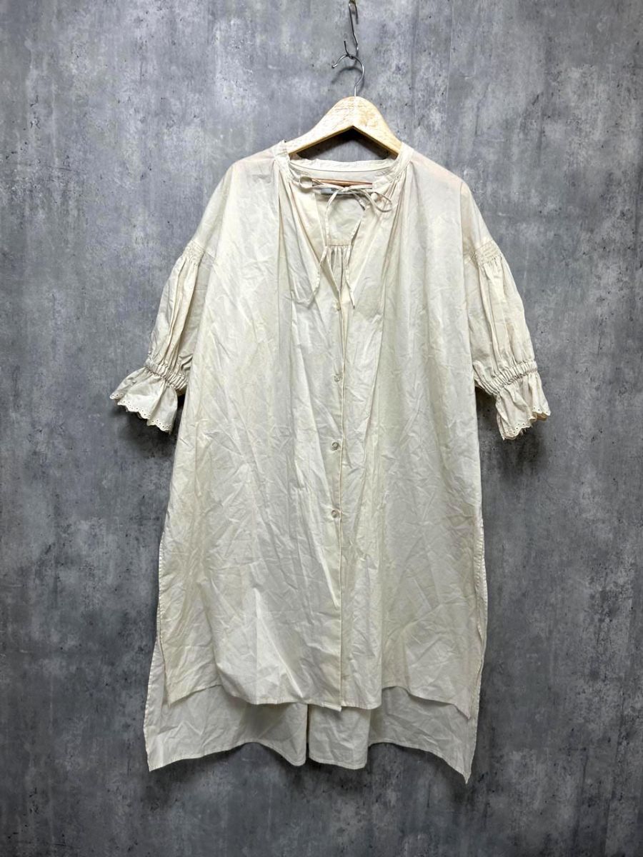 nano universe ナノユニバース スリット ワンピース sizeS/ベージュ ■◆ レディース拍卖