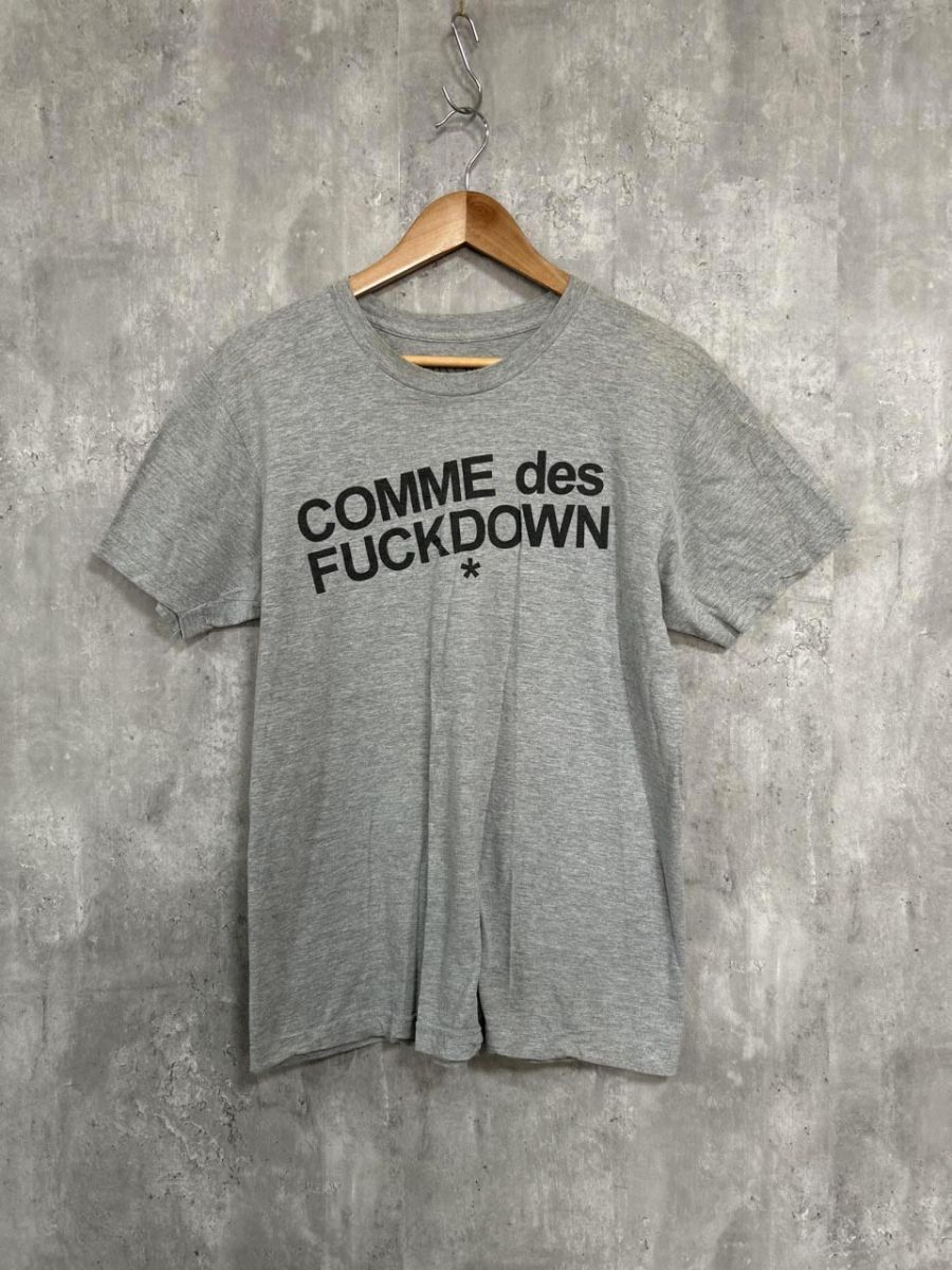 COMME des GARCONS コムデギャルソン プリントロゴ Tシャツ sizeM/グレー ■◆◎ メンズ拍卖