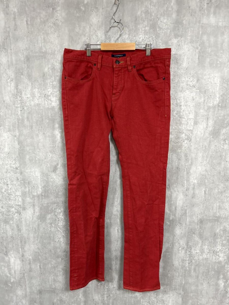 R.NEWBOLD アールニューボールド ストレート デニムパンツ sizeXL/赤 ■■ メンズ拍卖