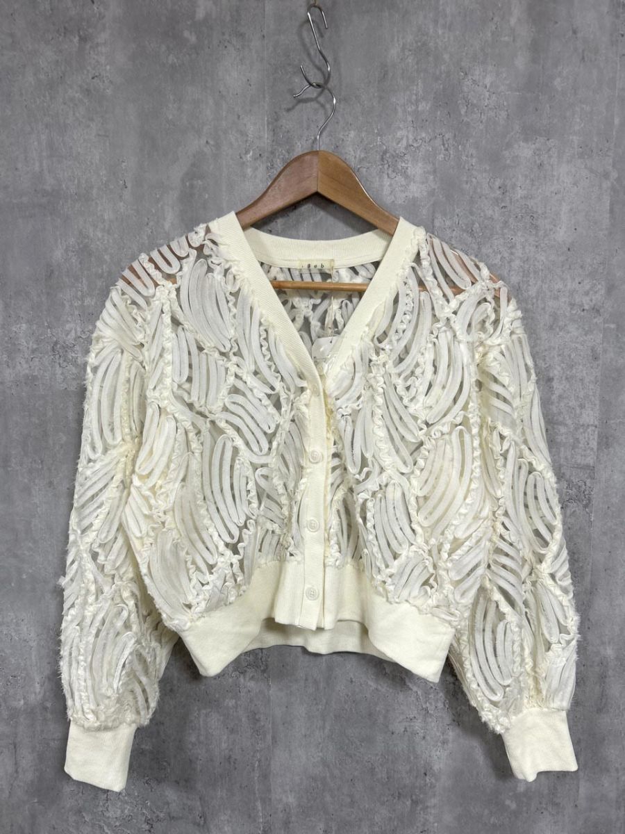 美品 Bab バブ レース ブルゾン ジャケット sizeM/白 ■◇ レディース拍卖