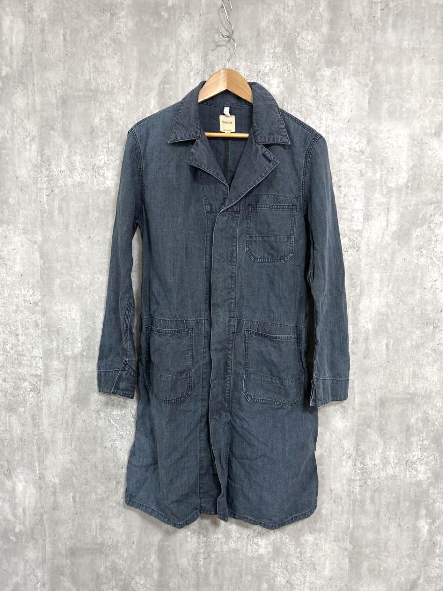Sanca サンカ ロングシャツ ジャケット sizeM/インディゴ ■◇◎ メンズ拍卖