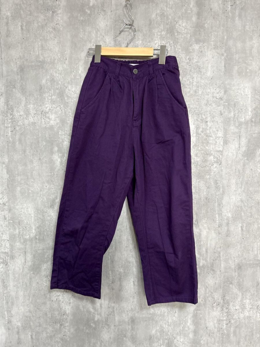 PUNYUS プニュズ 渡辺直美 イージー パンツ sizeL/紫 ■■ レディース拍卖