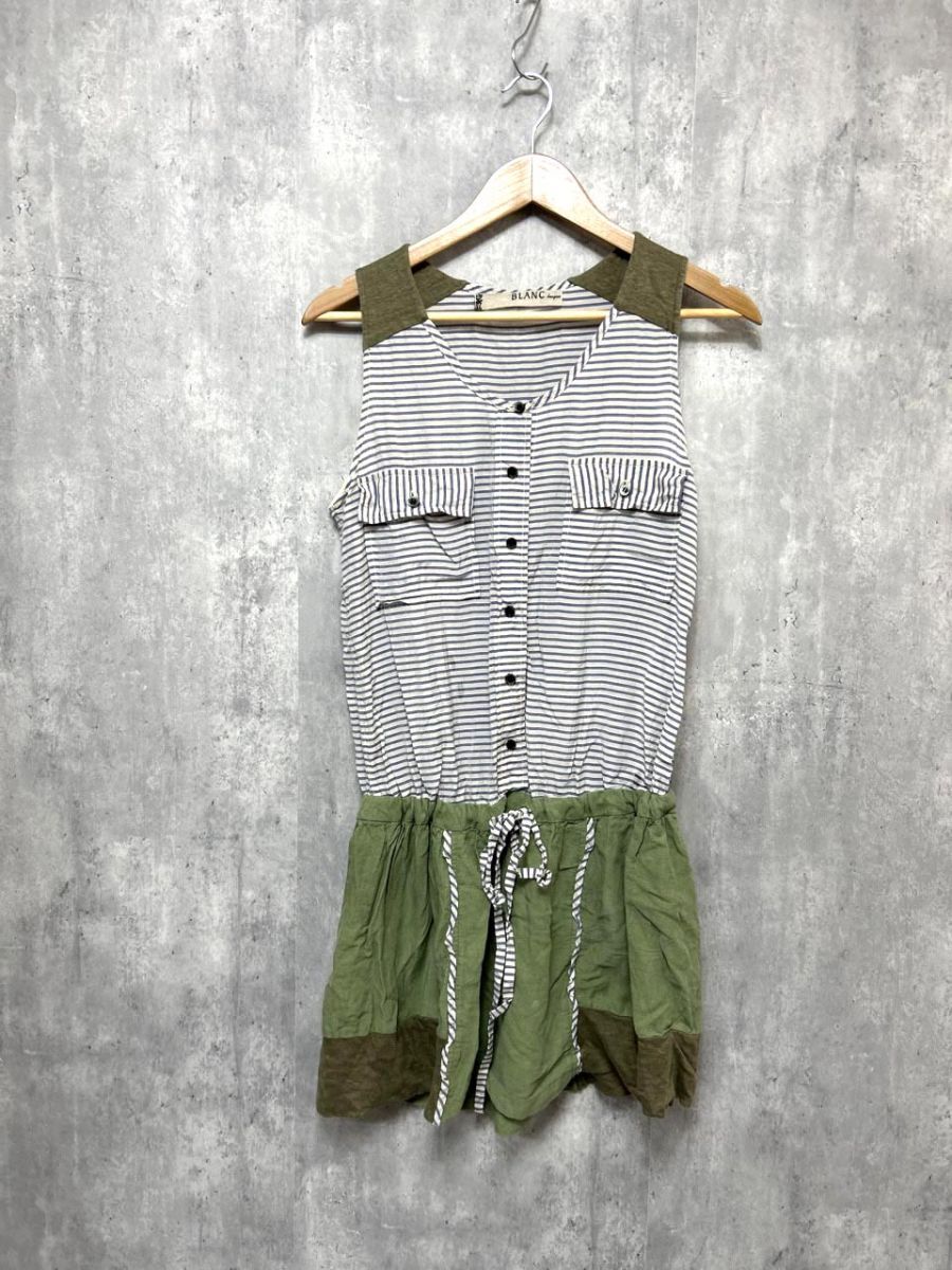 BLANCbasque ブランバスク ボーダー ノースリーブ ワンピース sizeM/マルチカラー ■◆ レディース拍卖