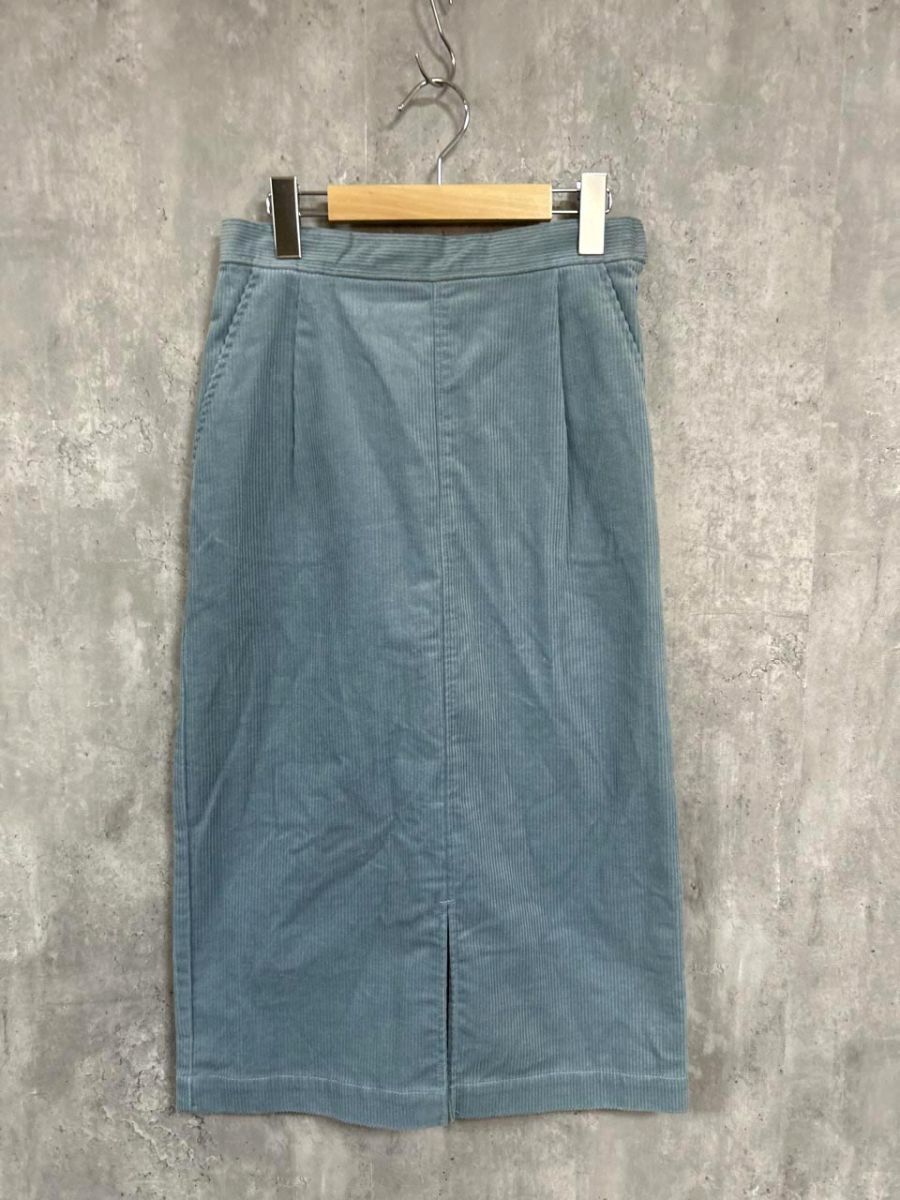 美品 apart by lowrys アパートバイローリーズ コーヂュロイ タイト スカート sizeL/水色 ◆■ レディース拍卖