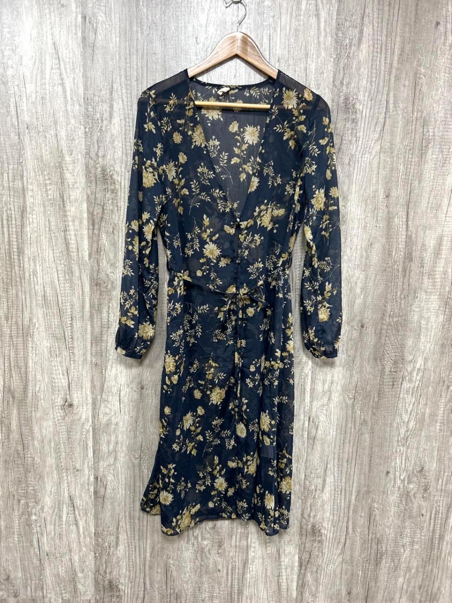 Ungrid アングリッド 花柄 ブラウス シャツ sizeF/紺 ■◆ レディース拍卖