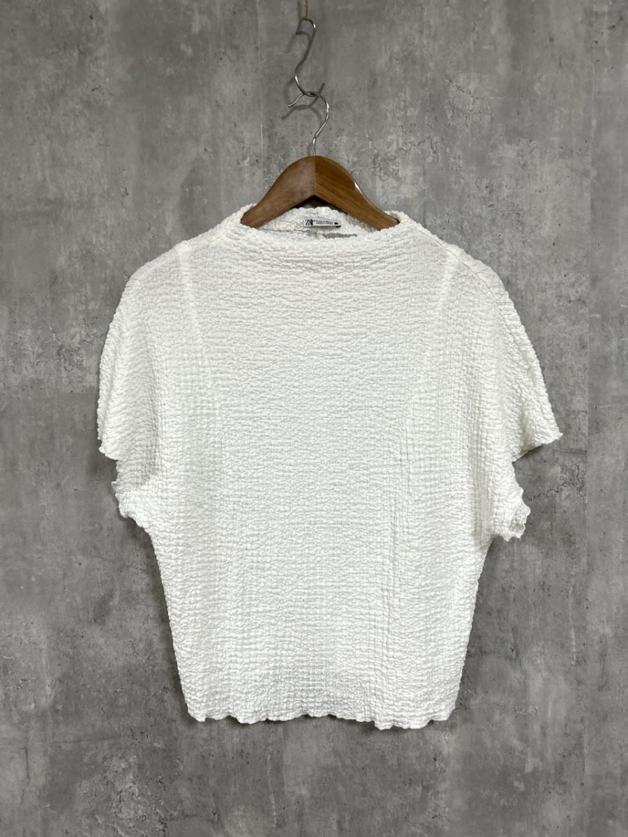 ネコポスOK ZARA ザラ モコモコ カットソー sizeM/白 ■◆ レディース拍卖