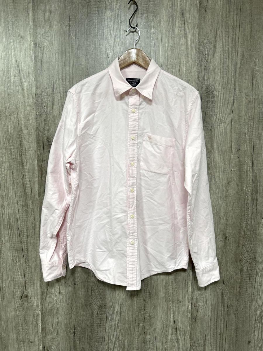 Abercrombie & Fitch アバクロンビー&フィッチ 長袖 シャツ sizeL/ピンク ■◇ メンズ拍卖