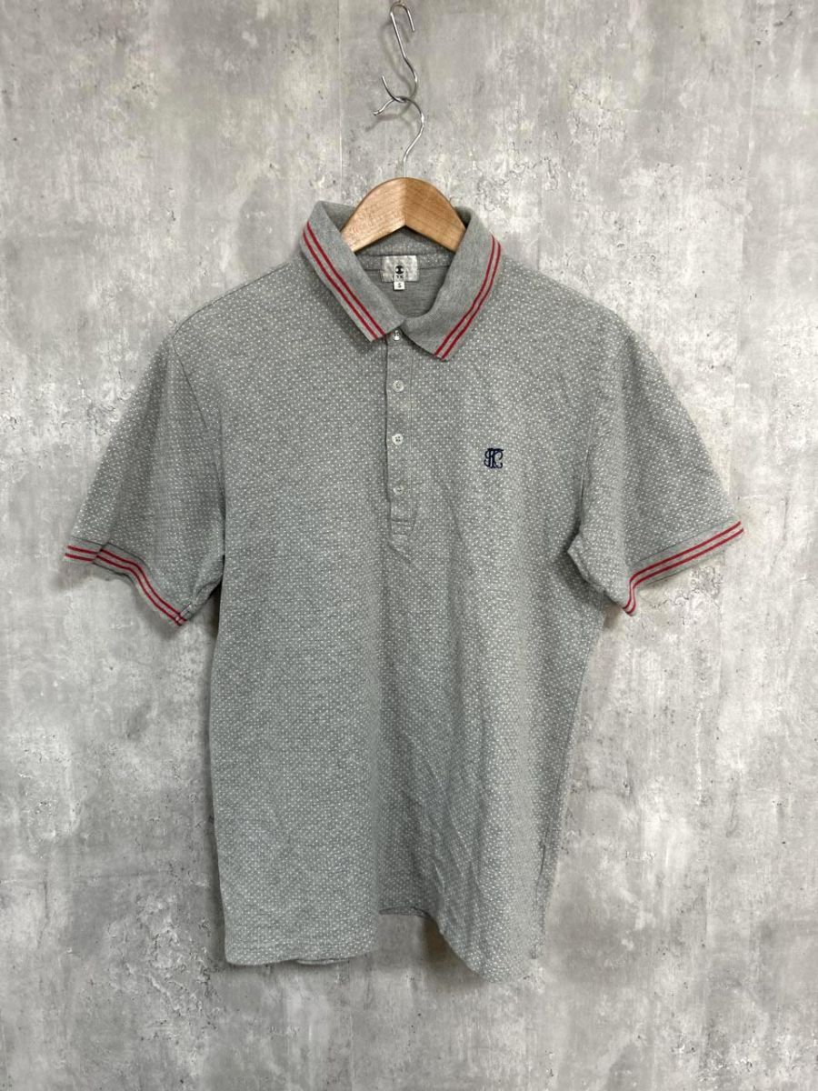 TAKEO KIKUCHI タケオキクチ ドット ポロシャツ size3L/グレー ■◆ メンズ拍卖