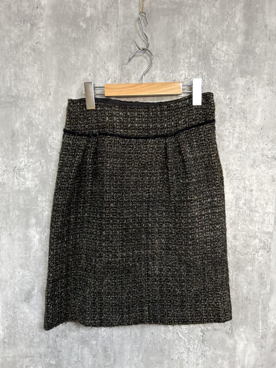 ネコポスOK PHILOSOPHY フィロソフィー イタリア製 タイト スカート size38/茶 ◆■ レディース拍卖