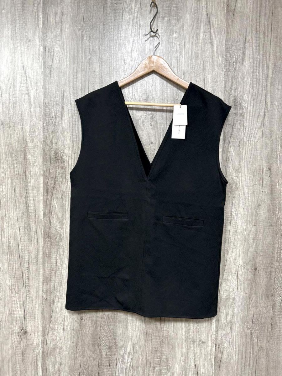 ネコポスOK 美品 TRIANGLE PALETT トライアングルパレット ベスト sizeM/黒 ■◆ レディース レディース拍卖