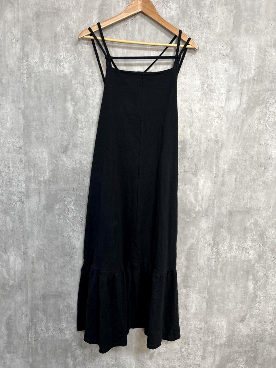 MURUA ムルーア バックオープン フレア ロング キャミソール ワンピース sizeF/黒 ■◆ レディース レディース拍卖