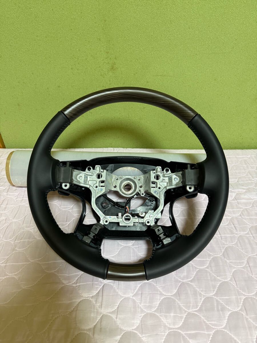 ★新車外し★トヨタ 純正 150 後期 ランドクルーザー プラド ランクル ウッド コンビ レザー ステアリング パドルシフト付き GS120-06630拍卖