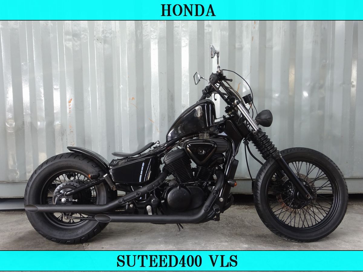 ☆お得な新規車検2年付 HONDA スティード400 VLS スラッシュカットマフラー ボバー チョッパー カスタム YouTubeにて動画見れます拍卖