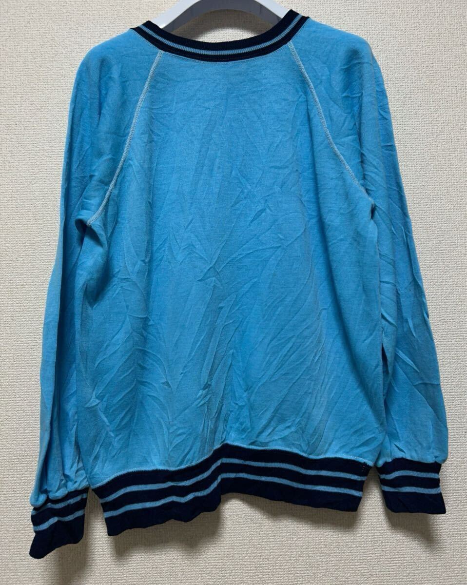 70's JCPenney ラグラン スウェットトレーナー 長袖 カットソー LARGE 水色/青 アクリル USAヴィンテージ Vintage拍卖