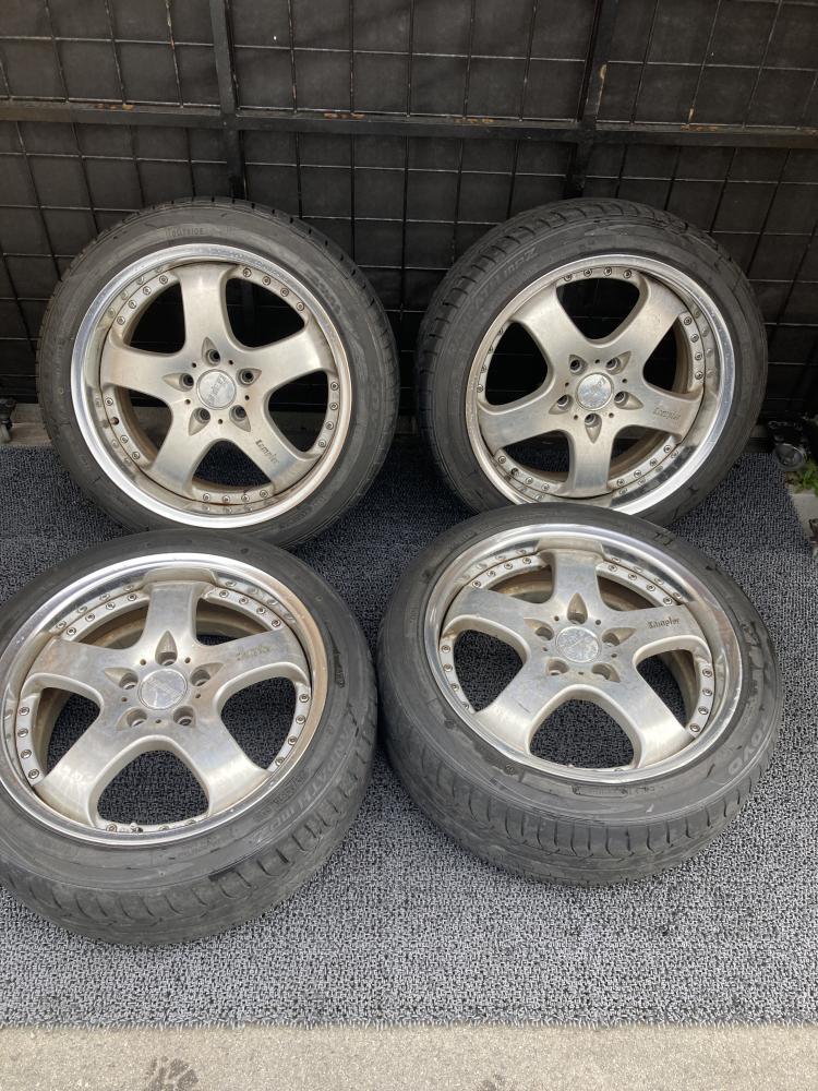 TE4-1 kampter 225/45R18 J数オフセット不明 前後ホイールサイズ違い PCD114.3 5H ハブ径73拍卖