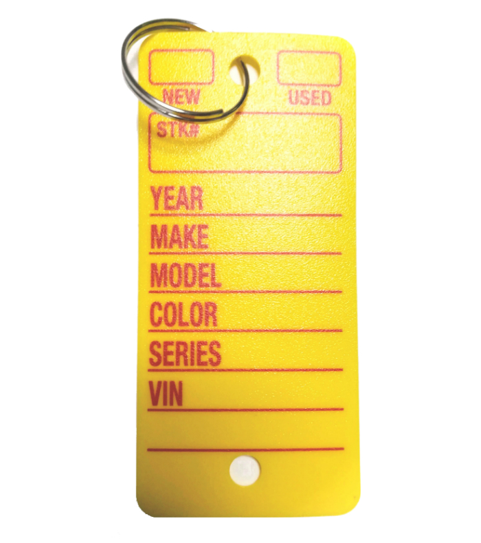 U.S.カーディーラーで実際に使われているキータグ イエロー 1枚 送料無料拍卖