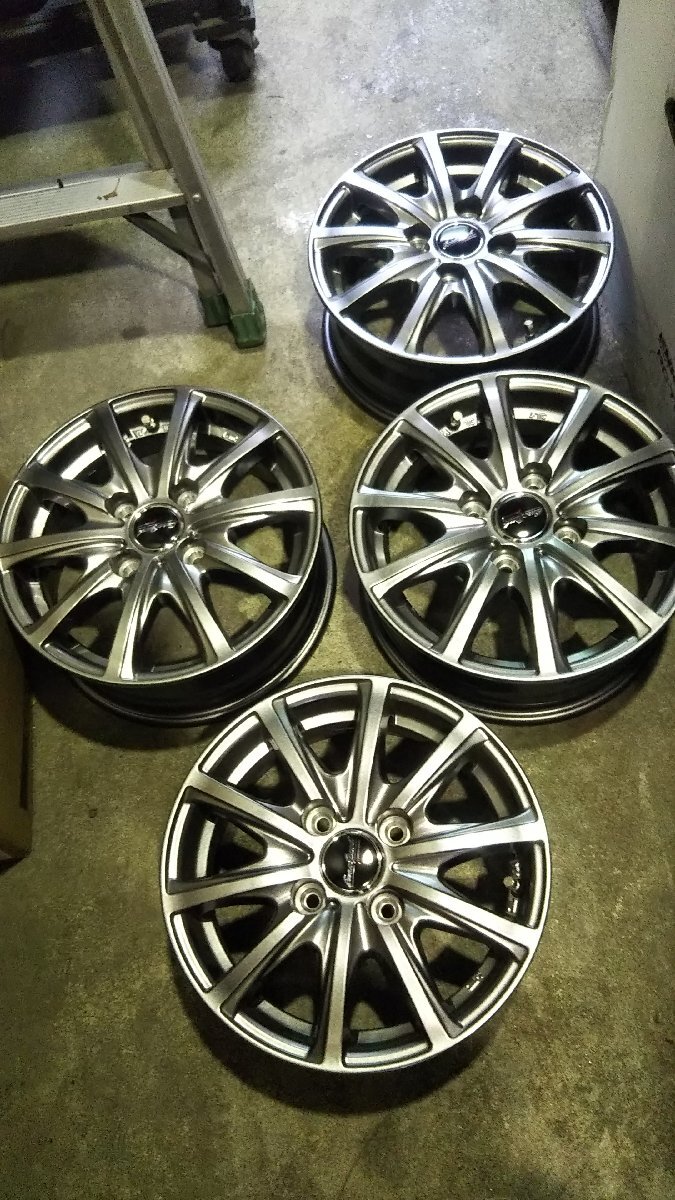 ★☆名古屋 港区発 中古★再値下げ【引取りOK】美品 マナレイ ユーロスピード 5Jx13 4/100 +35 JWL-T プロボックス サクシード 4本拍卖