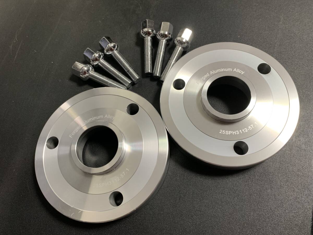 Smartスマート専用☆鍛造アルミ スペーサー25mm+ボルトセット☆450,451,クーペ,カブリオ,スマートKフォーツー,ロードスター,ブラバス 拍卖