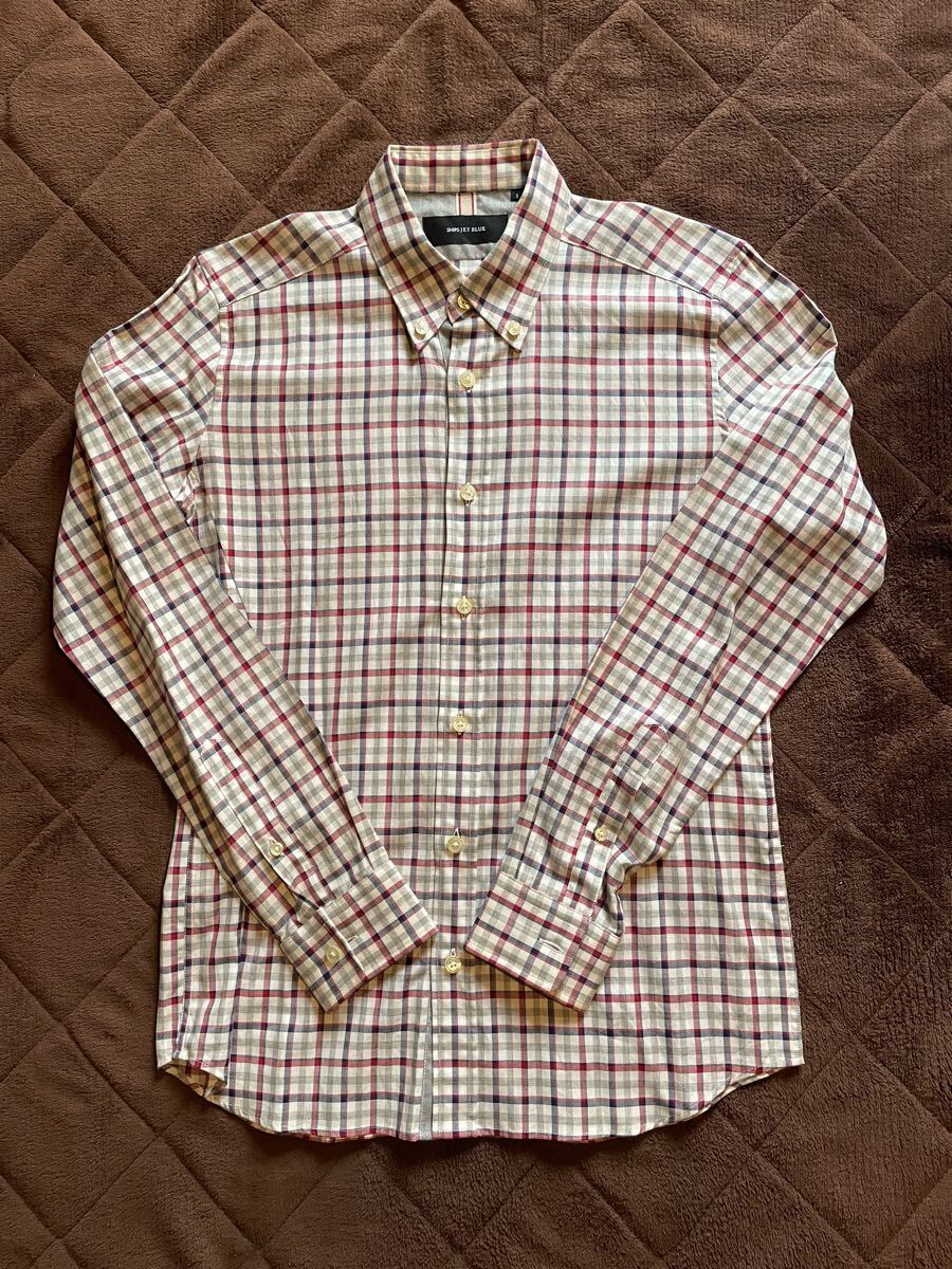 SHIPS JET BLUE 長袖ボタンダウンシャツ Sサイズ 日本製 美品 チェック柄 シップス拍卖