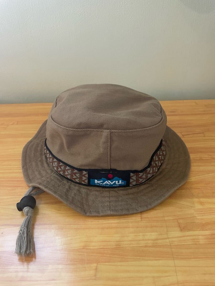 KAVU ストラップ バケットハット キッズ 53cm 日本製  帽子  ハット  アウトドア  美品 カブー拍卖