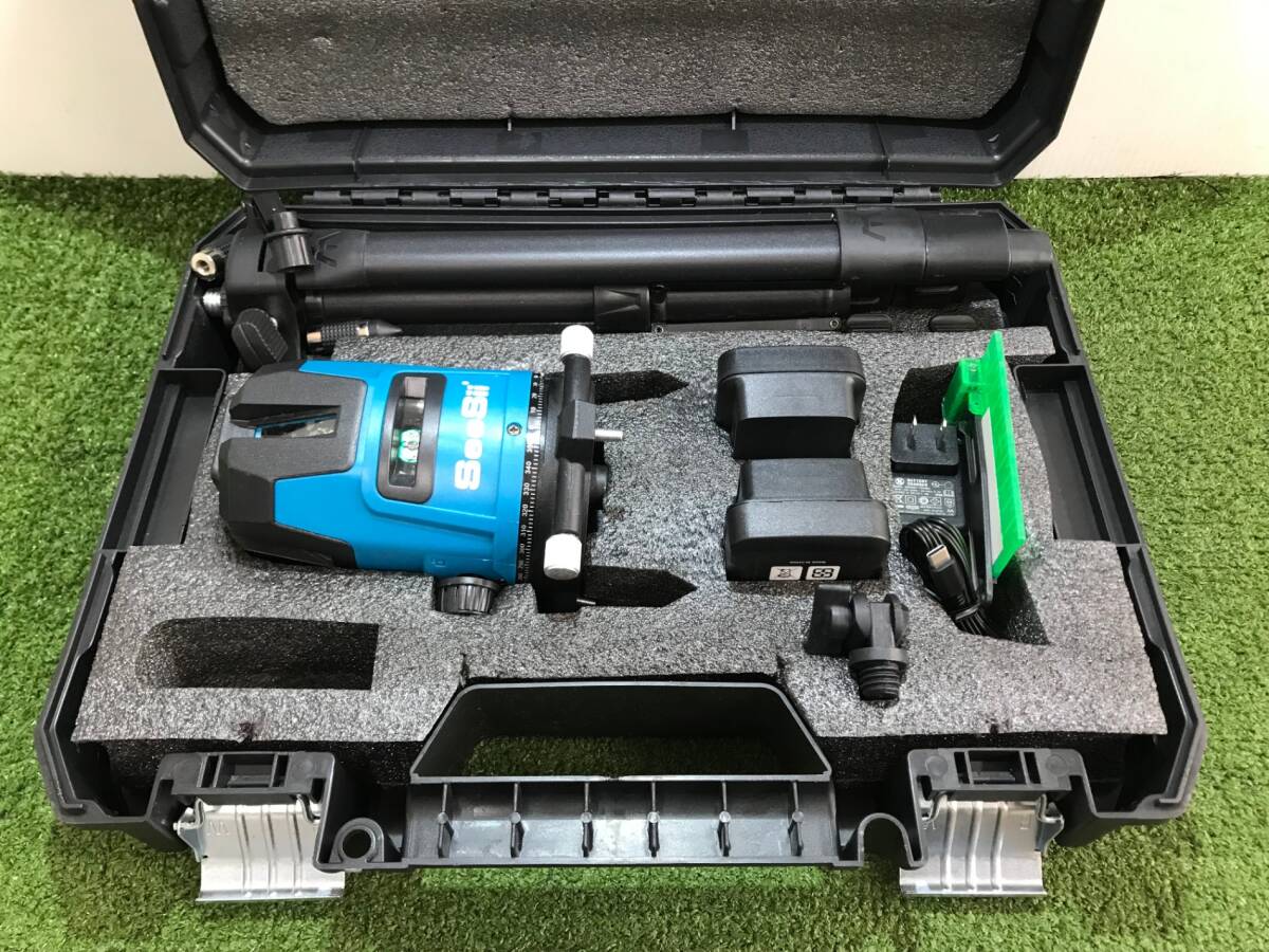 【中古品】SeeSii ライングリーンレーザー墨出し器 IT50WBR4DQ04拍卖