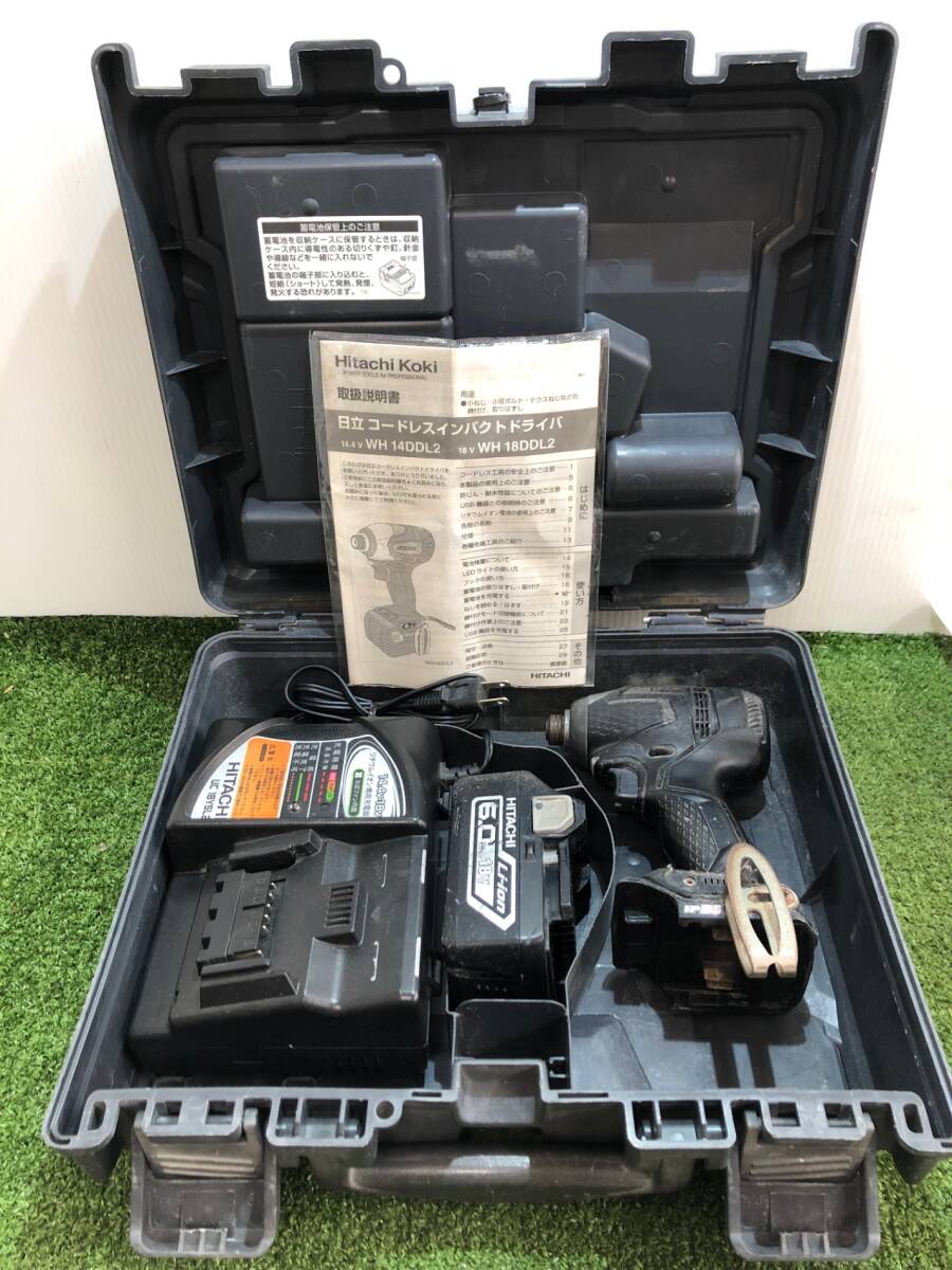【中古品】日立工機 コードレスインパクトドライバ WH18DDL(2LJCK)(B) ITX7R9EW950E拍卖