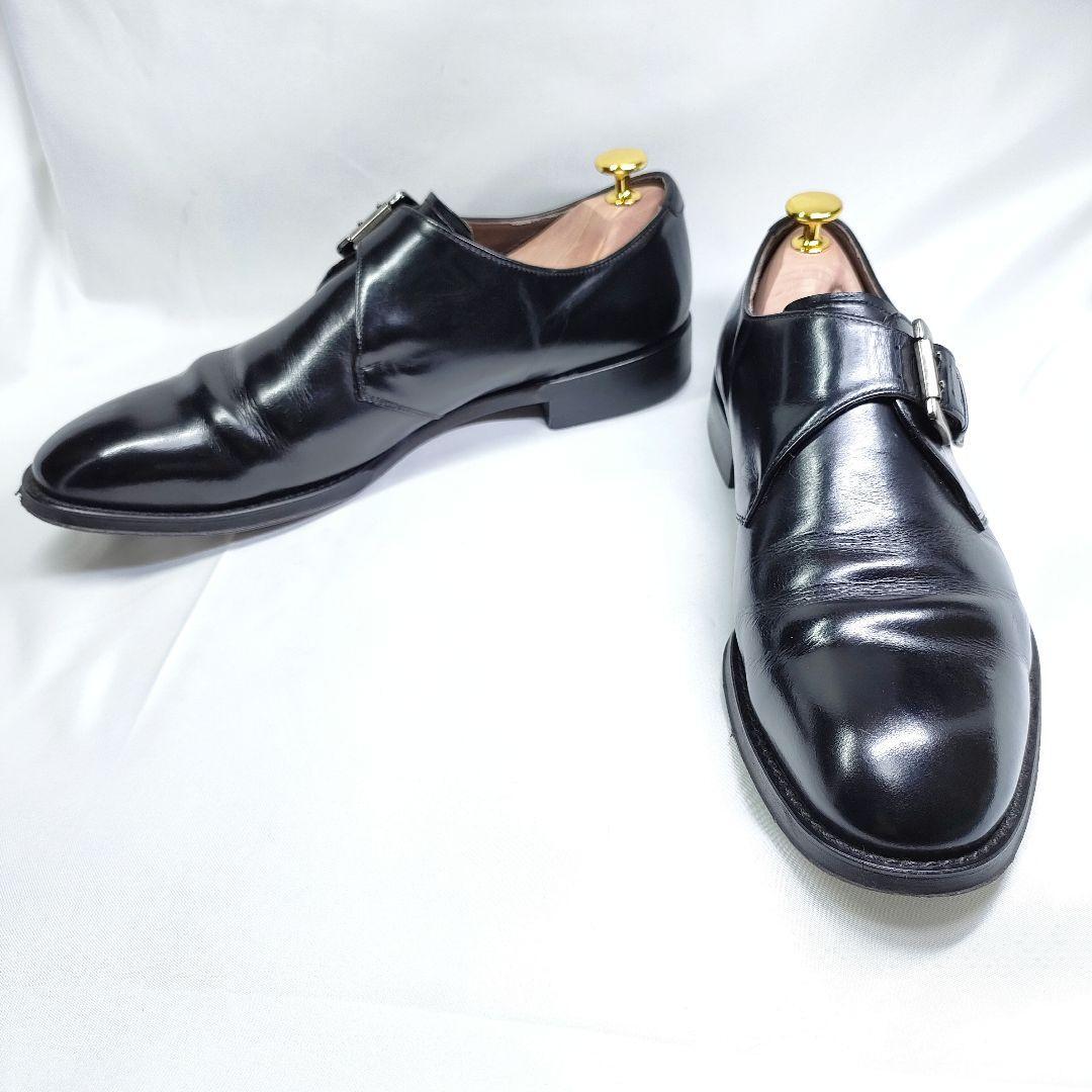 REGAL リーガル 25cm レザー シューズ 革靴 モンク 黒 冠婚葬祭拍卖