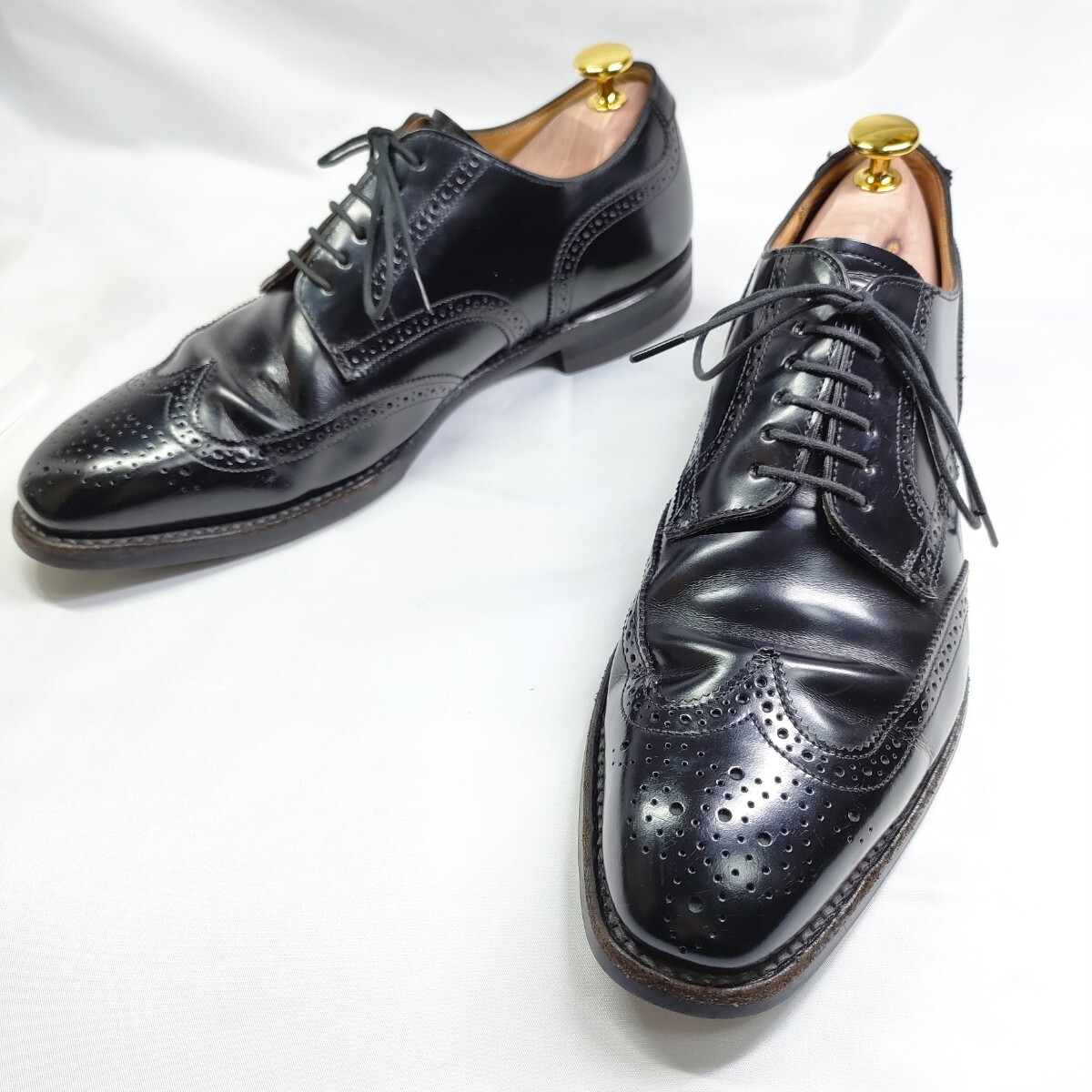 REGAL リーガル 24.5cm ビジネスシューズ 革靴 ウィングチップ 黒拍卖