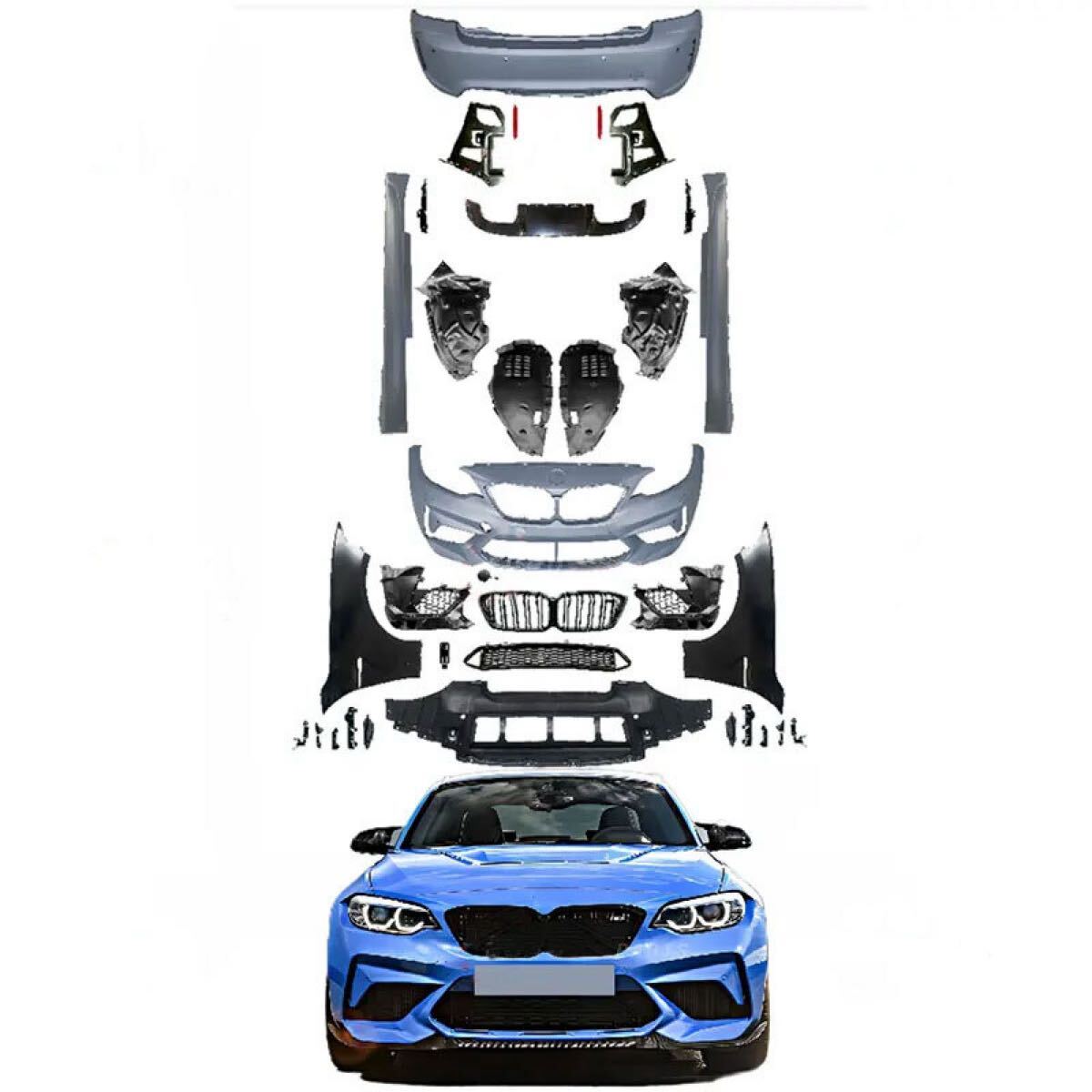 BMW 2シリーズ クーペ F22 F23 → F87 M2Cワイド-style ボディキット 外装 アップグレード エアロ カスタム パーツ ドレスアップ 新品拍卖