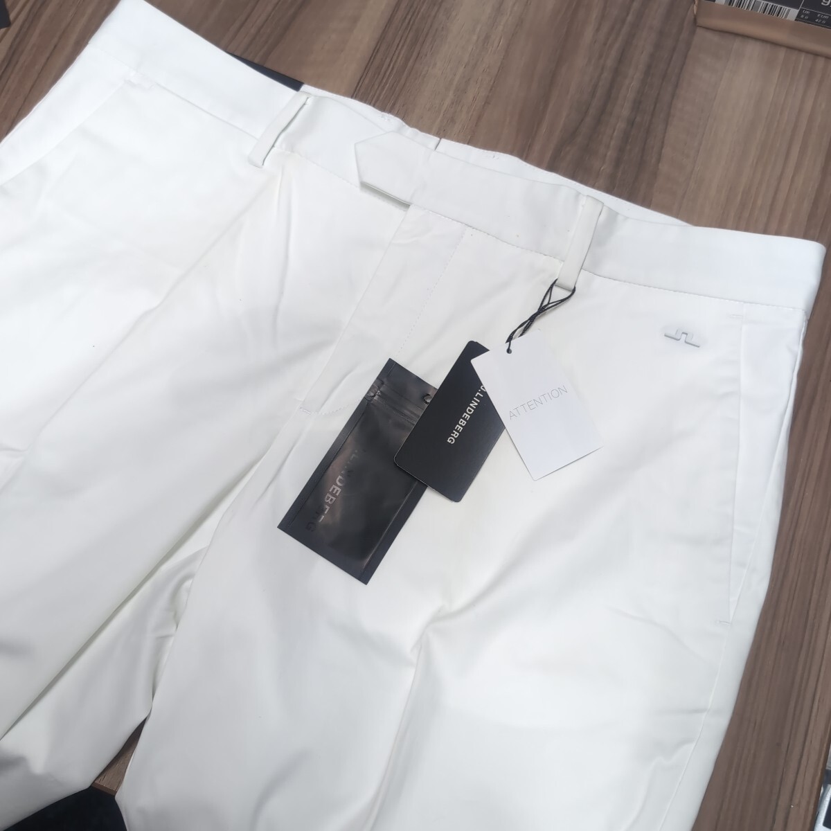 新品 Jリンドバーグ J.LINDEBERG 綿パン サイズ34インチ 定価17600円 人気のホワイト拍卖