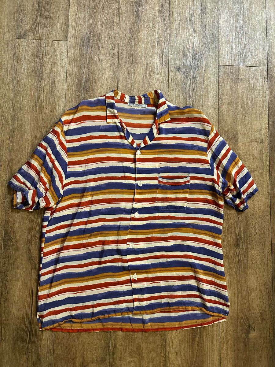 EMPORIO ARMANI オープンカラーシャツ レーヨン100% アルマーニ拍卖