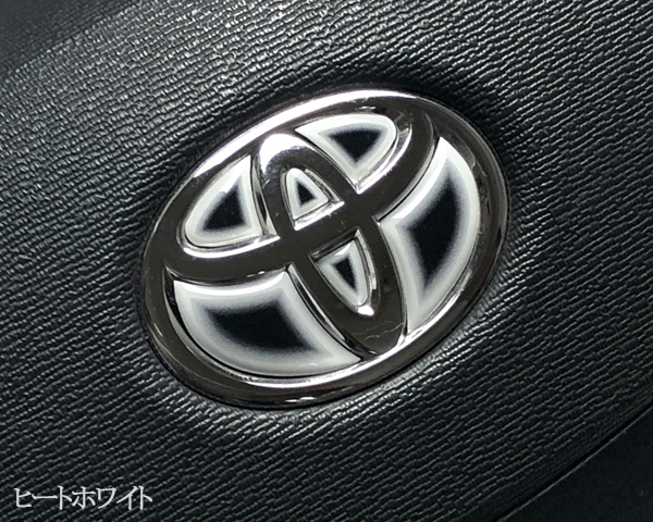 シエンタ170系 トヨタ ステアリング エンブレムシート ヒートホワイト ハンドル用 樹脂盛立体3D加工 ZEROWIN拍卖