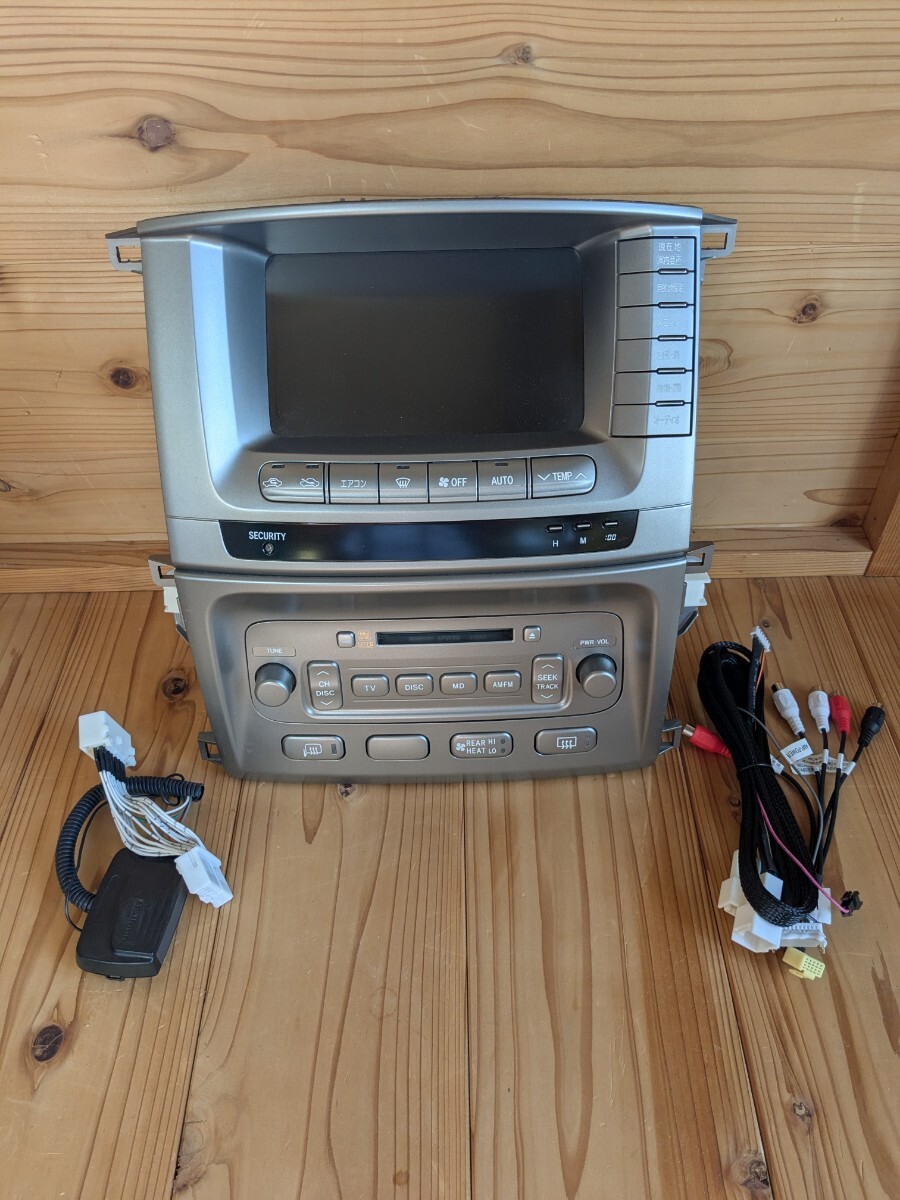 美品 TOYOTA トヨタ ランドクルーザー100 後期 純正 マルチ ナビ ランクル 中期 オーディオ マルチモニター カーナビ Land Cruzer hdj拍卖