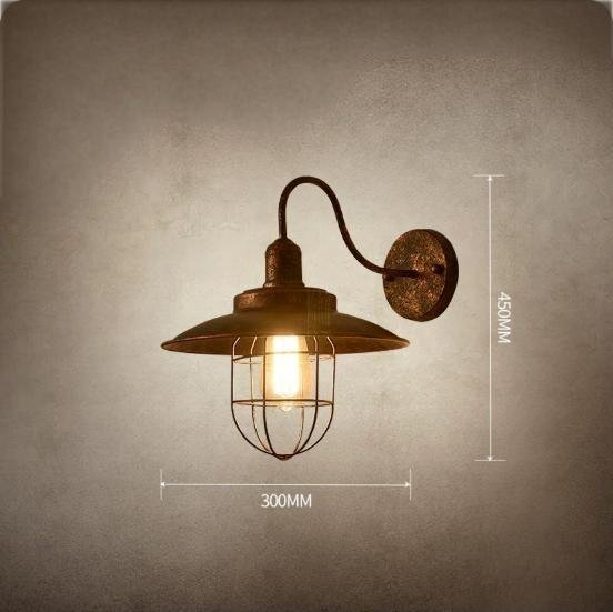 18 ウォールランプ アメリカンLOFT ヴィンテージ インダストリアル風 屋外シンプル アイアン製 壁掛けランプ レストランライト拍卖