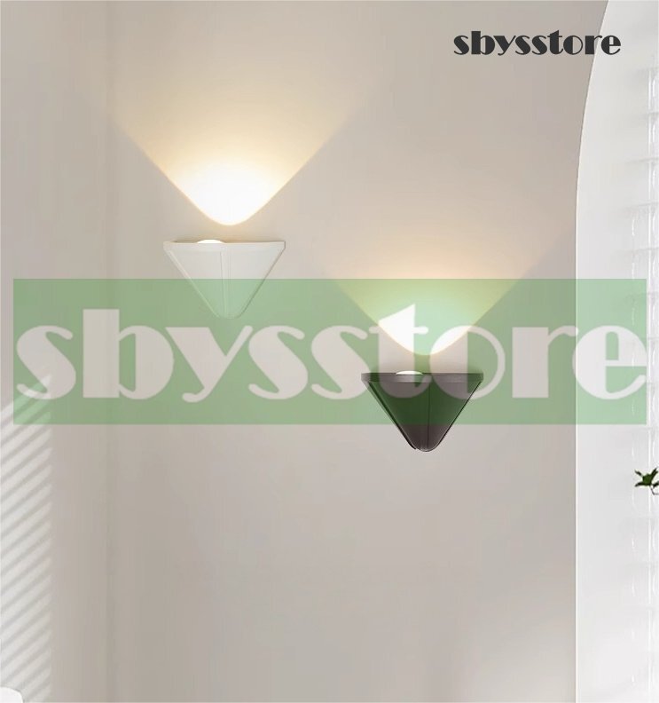 【シンプル壁掛けライト|アルミ製|間接照明・ナイトライトに最適】上下照射・角度調整可|寝室・リビング・廊下に|5W|黒・白2色拍卖