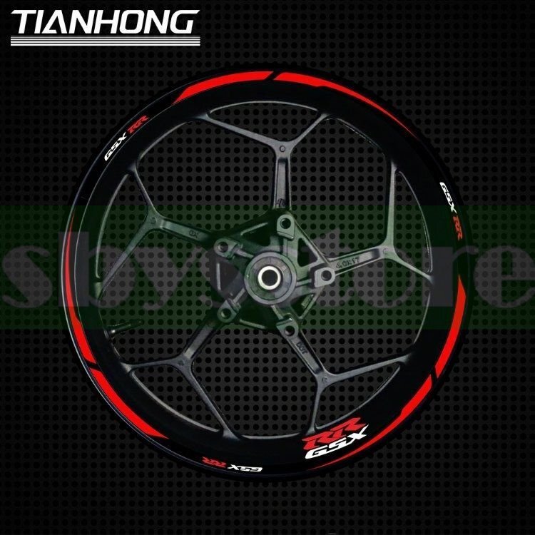 10色選択 GSX 250R 600 750 1000 大中小R カスタム ホイール フレーム リング 個性 反射 ステッカー 外リングステッカー拍卖