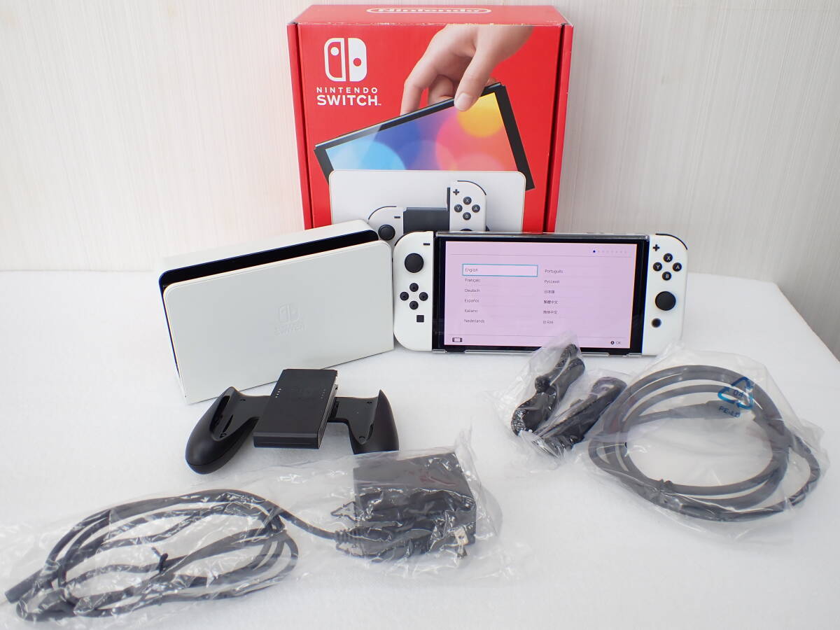 Nintendo 任天堂 Switch ニンテンドースイッチ HEG-001 有機ELモデル ホワイト a拍卖