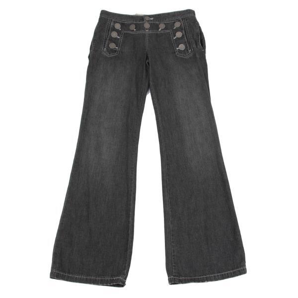ジーンズポールゴルチエJean's Paul GAULTIER マリンボタンデニムパンツ 黒46拍卖