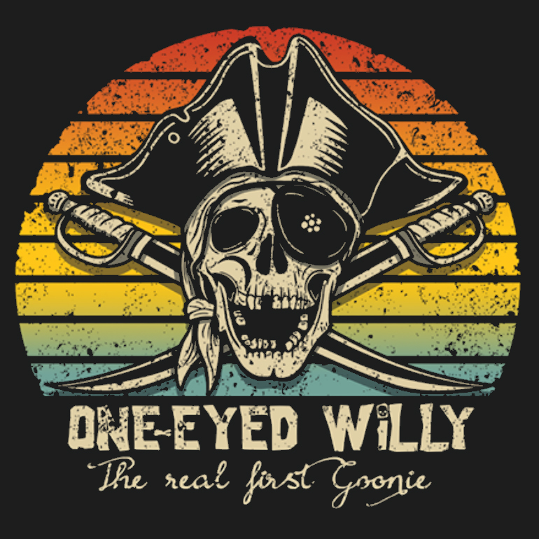 【Tシャツ】 ONE-EYED WILLY グーニーズ 映画 S/M/L/XL拍卖